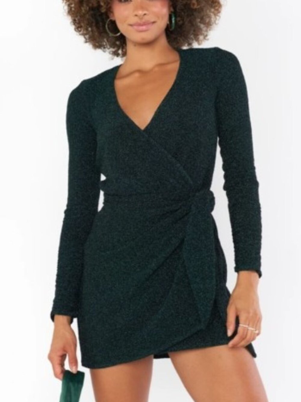 Show Me Your Mumu Stage Skort Dress Green Sparkle